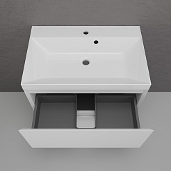 Style Line Тумба с белой раковиной Манхэттен 70 Plus эмаль белая матовая – фотография-4